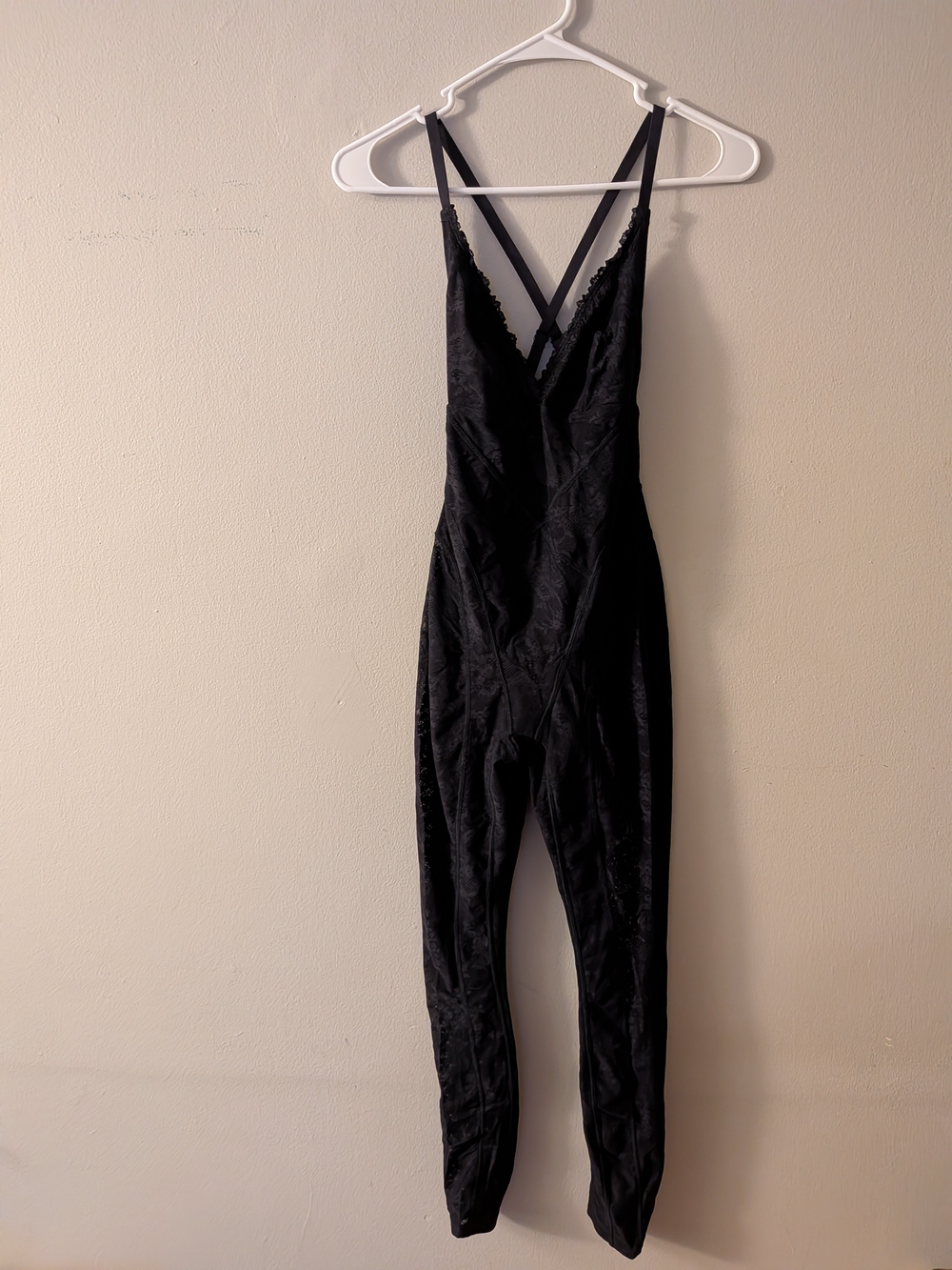 Savage X Fenty Black Lace-Trim Sculpting Bodysuit